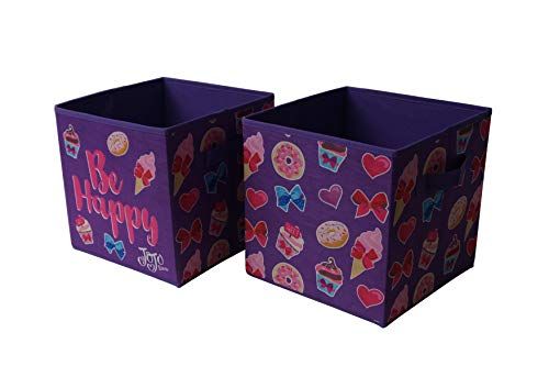 Jojo Siwa Collapsible Storage Cubes (Pack Of 2) Purple