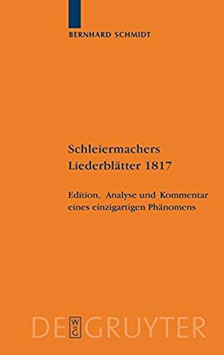 Schleiermachers Liederblätter 1817