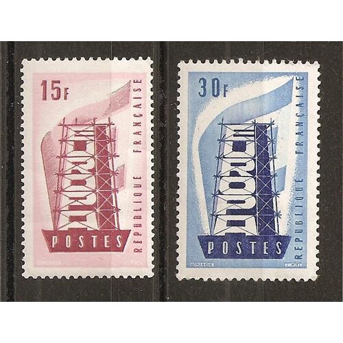 1076 - 1077 (1956) Série Europa N* (Cote 4,8e) (3883)