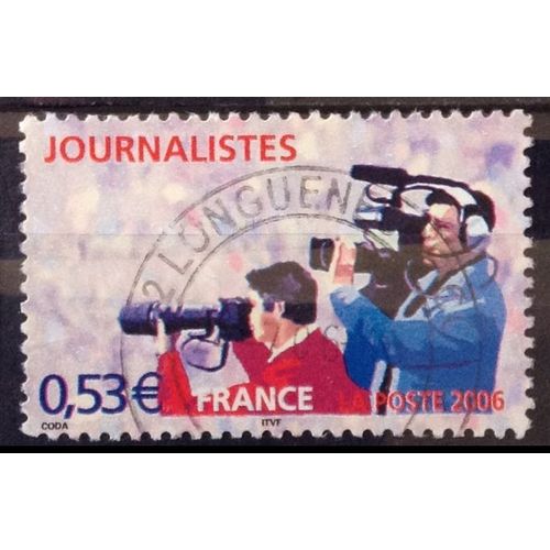 Coupe Monde Foot Allemagne 2006 - Journalistes 0,53 (Très Joli N° 3909) Obl - France Année 2006 - N27526