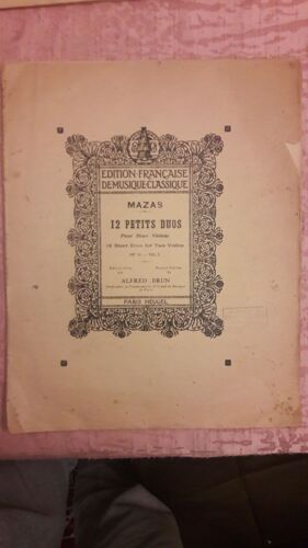 12 Petits Duos Pour Deux Violons Mazas