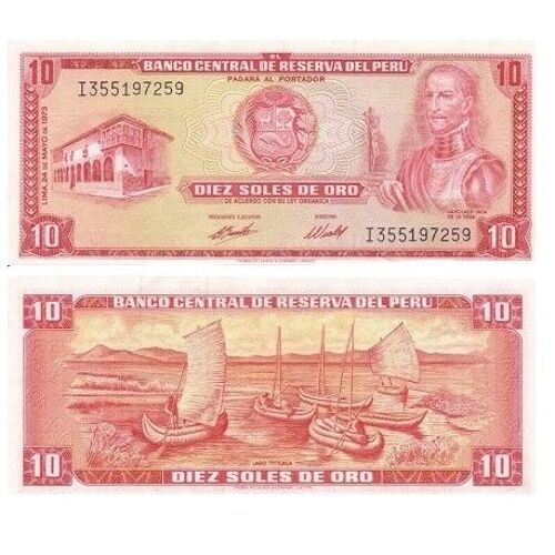 Billet Perou 10 Soles De Oro