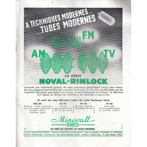 Tsf Et Tv N° 313 Du 01/11/1954 - Revue Mensuelle Pour Tous Les Techniciens De L'electronique