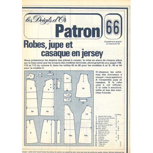 Les Doigts D'or (Patron Seulement) 66