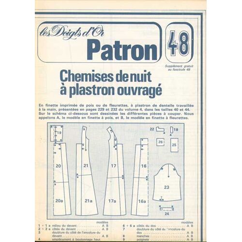 Les Doigts D'or (Patron Seulement) 48