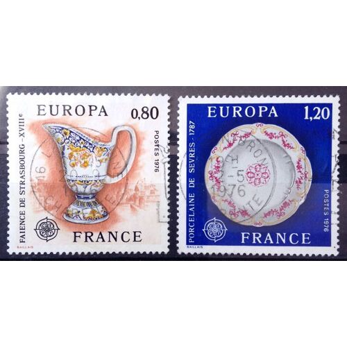 Série Europa 1976 - N° 1877 1878 Obl - France Année 1976 - N27090