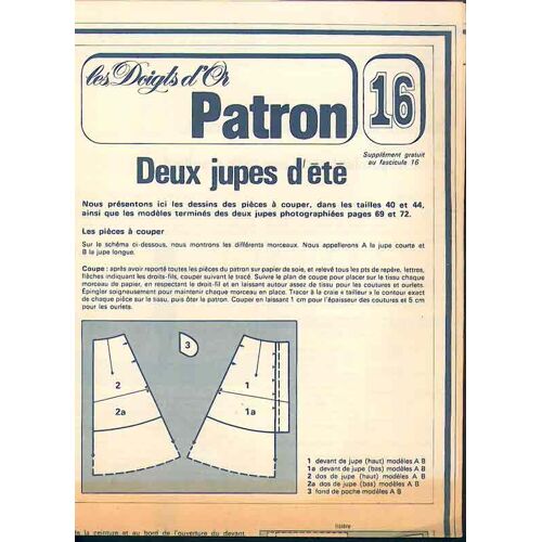 Les Doigts D'or (Patron Seulement) 16