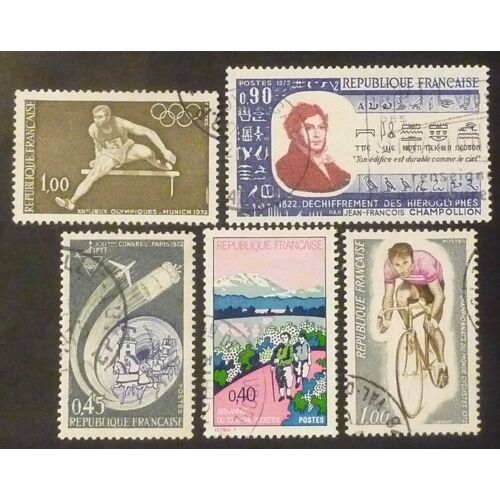 France Oblitéré N°1721 Et + Lot De 5 Timbres De 1972