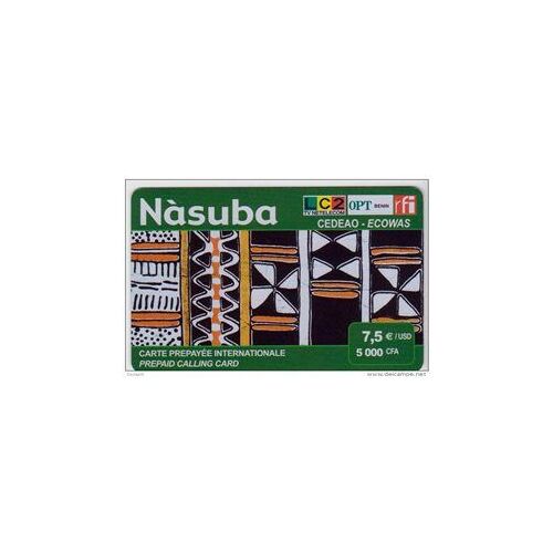 Carte Prépayée Internationale Nàsuba - 7,50 /Usd Ou 5000 Cfa - Opt Bénin