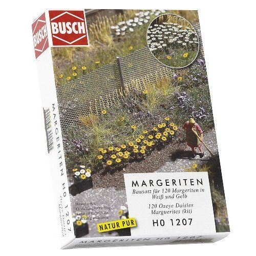 Busch 1207 Oxeye Daisy White/Yellow 120/ Ho Scenery Scale Model Scenery