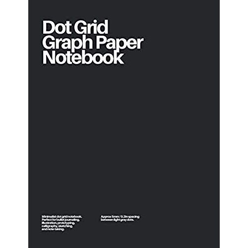 Dot Grid Graph Paper Notebook: Dark Gray