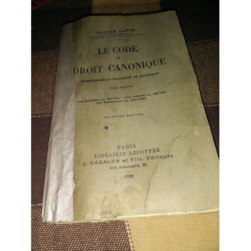 Le Code De Droit Canonique, Tome Second (Ii)