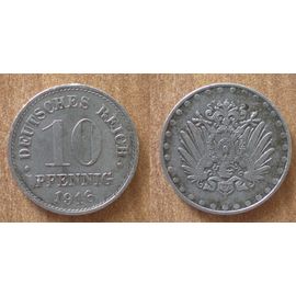 Allemagne 10 Pfennig 1916 Piece Aigle Guerre Deutsche Mark