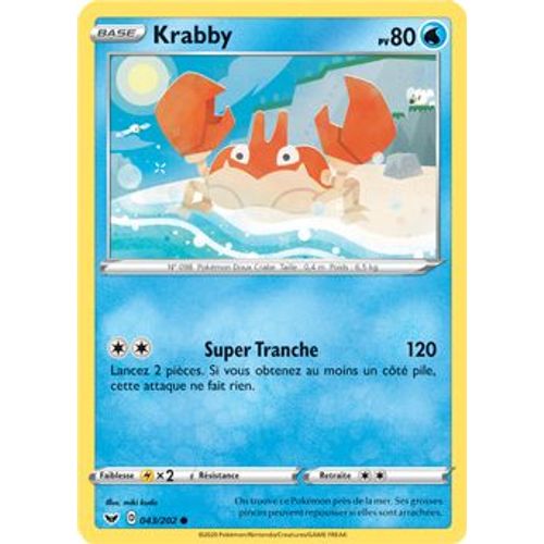 Krabby - 43/202 - Epée Et Bouclier