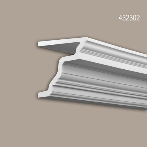 Corniche Profhome 432302 Profil de façade Moulure décorative Moulure décorative design intemporel classique blanc 2 m