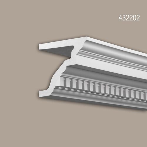 Corniche Profhome 432202 Profil de façade Moulure décorative Moulure décorative design intemporel classique blanc 2 m