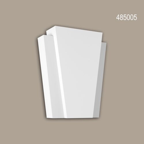 Clé de voûte Profhome 485005 Élément de façade Encadrement de fenêtre Élement décorative design moderne blanc