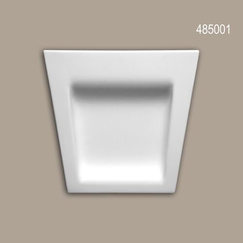 Clé de voûte Profhome 485001 Élément de façade Encadrement de fenêtre Élement décorative design moderne blanc