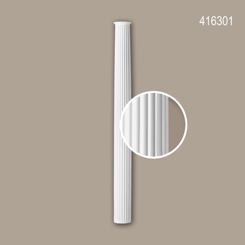 Fût de demi-colonne Profhome 416301 Moulure de façade Colonne Élément de façade style corinthien blanc