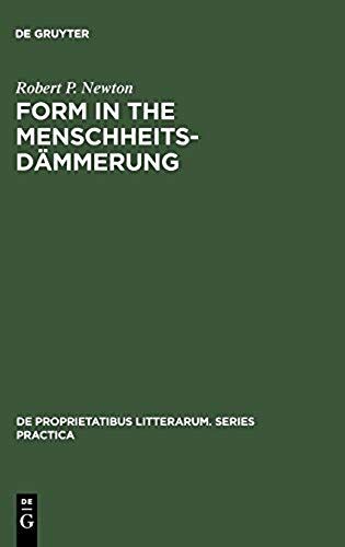 Form In The Menschheitsdämmerung
