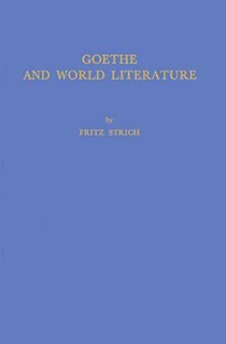 Goethe And World Literature: