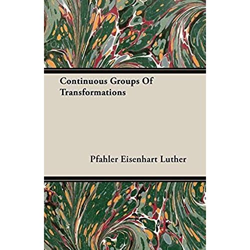 Continuous Groups Of Transformations