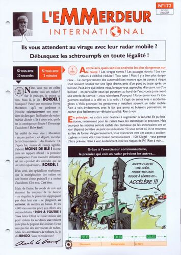 L'emmerdeur International No 172 : Débusquez Les Radars Mobiles En Toute Légalité
