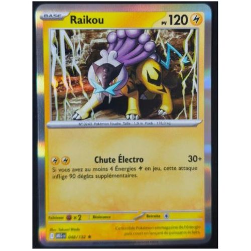 Pokémon Raikou 048 / 132 Holo Méga Evolution Meg