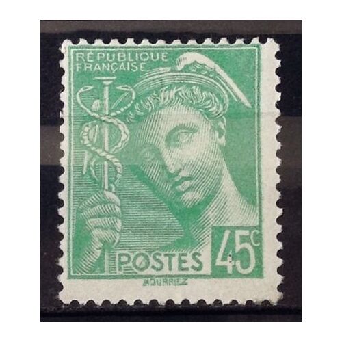 Mercure 45c Vert-Jaune (Impeccable N° 414) Neuf** Luxe (= Sans Trace De Charnière) - France Année 1938 - N28038