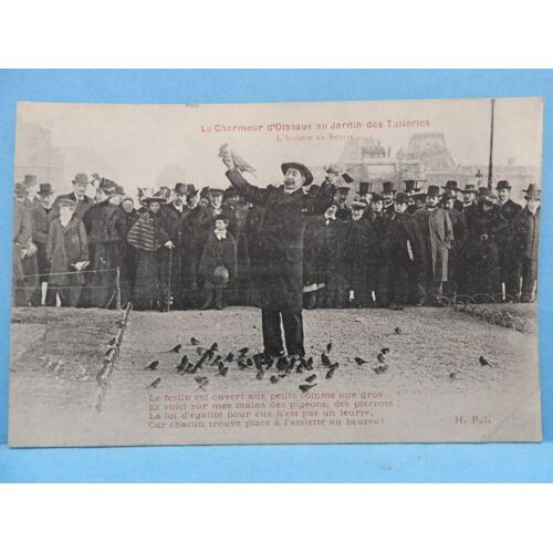 Paris : Top Animation Rare !!!! Le Charmeur D'oiseaux Au Jardin Des Tuileries