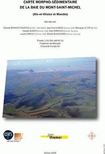 Carte Morpho-Sédimentaire De La Baie Du Mont-Saint-Michel - Ille-Et-Vilaine Et Manche