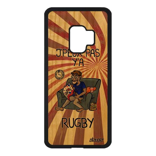 Coque Silicone S9 Bois J'peux Pas Y'a Rugby Humour Drole Comique Texte Rouge Je Supporter De Protection Bd Jpeux Noir Samsung Galaxy