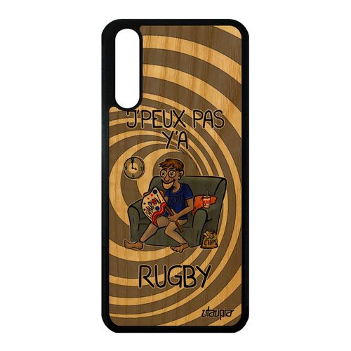 Coque Bois Naturel Huawei P20 Silicone J'peux Pas Y'a Rugby 4g Portable Humour Drole Souple Humoristique Supporter Je Telephone Gris
