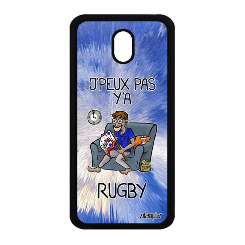 Coque Pour Samsung Galaxy J3 2017 Silicone J'peux Pas Y'a Rugby Telephone De Protection Souple Dessin Comique Je Etui Made In France