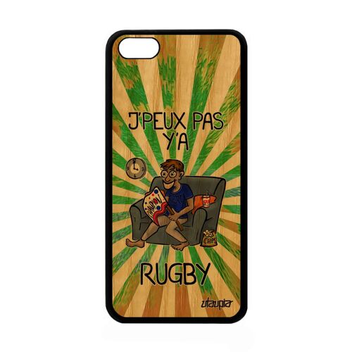 Coque Silicone J'peux Pas Y'a Rugby Pour Apple Iphone 5c Bois Supporter Smartphone Texte Portable Comique Xv De France Jpeux Dessin