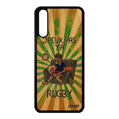 Coque pour P20 en bois silicone j'peux pas y'a rugby texte jpeux je XV de France vert drole supporter dessin humour souple 4G Huawei