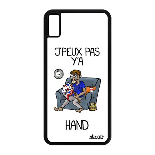 Coque Silicone J'peux Pas Y'a Hand Iphone Xs Max Blanc Supporter Bumper Personnalisé Je Drole Humoristique Humour Noir Texte