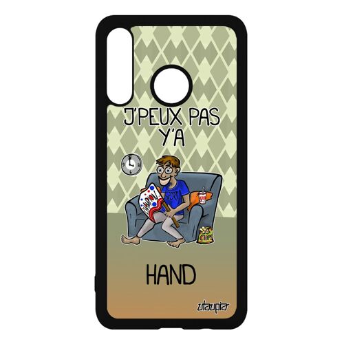 Coque Huawei P30 Lite silicone j'peux pas y'a handball personnalisé jpeux case texte hand supporter bd antichoc je humour drole vert