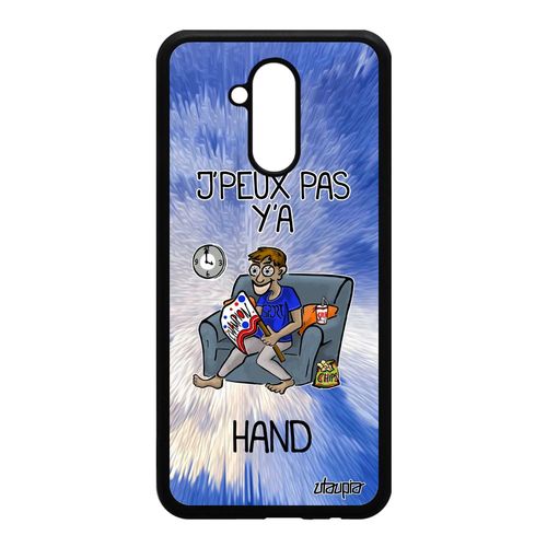 Coque Silicone Telephone Huawei Mate 20 Lite J'peux Pas Y'a Hand Humour Texte Caoutchouc Je Supporter Jpeux Case Dessin Motif Bleu