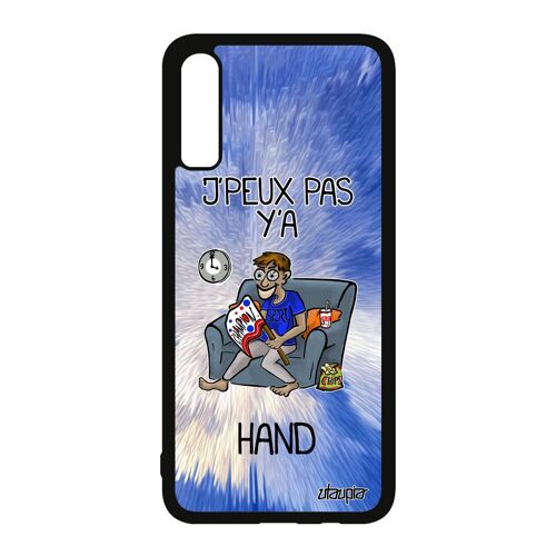 Coque Silicone J'peux Pas Y'a Hand Pour Samsung A70 Humour 4g Bleu Jpeux Telephone Je Noir Supporter Antichoc Texte Handball Galaxy