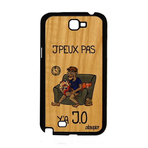 Coque Bois Naturel Samsung Galaxy Note 2 Silicone J'peux Pas Y'a Jo Texte Bande Dessinée Jpeux Comique 4g Humour Portable Drole Je