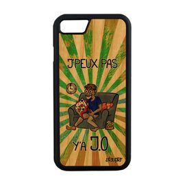Coque Bois Iphone 8 Silicone J'peux Pas Y'a Jo Vert Dessin Housse Humour Supporter 4g Athletisme Texte Je Drole Made In France