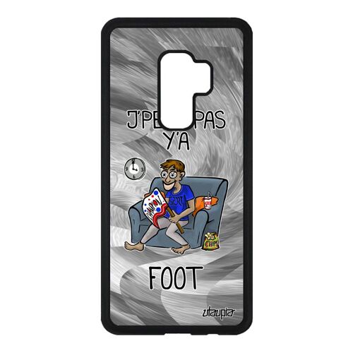 Coque j'peux pas y'a foot antichoc Galaxy S9+ Plus silicone bande dessinée je drole personnalisé football jpeux gris humour Samsung