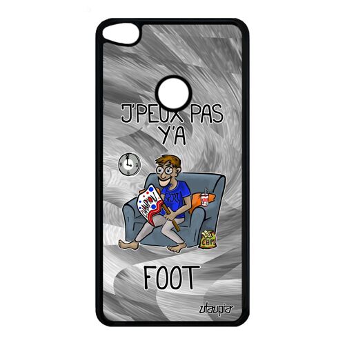 Coque P9/P8 Lite 2017 silicone j'peux pas y'a foot alu bande dessinée humour je gris supporter texte personnalisé drole motif Huawei