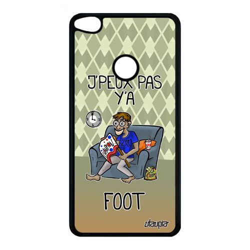 Coque Huawei P8/P9 Lite 2017 en silicone j'peux pas y'a football texte comique vert 4G humour jpeux antichoc je bd alu de protection