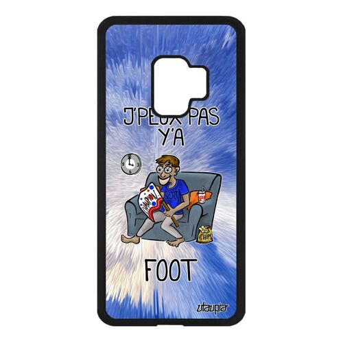 Coque en silicone j'peux pas y'a foot pour Samsung S9 4G jpeux telephone dessin case humour supporter comique drole bleu je galaxy