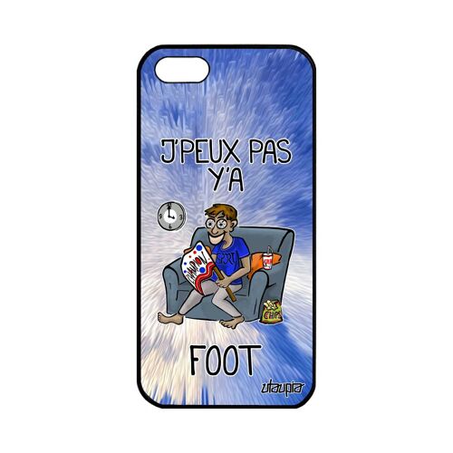 Coque J'peux Pas Y'a Foot Pour Iphone 5 5s Se Silicone Smartphone Humour Bleu Jpeux Telephone Texte Etui Football Dessin Je De Apple