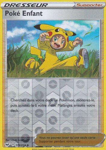Carte Pokemon - Poké Enfant - 173/202 - Reverse - Épée Et Bouclier