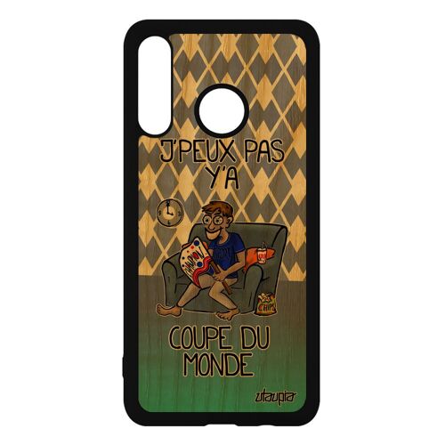 Coque Silicone P30 Lite En Bois Et J'peux Pas Y'a Coupe Du Monde Supporter Tpu Jpeux Texte Hand Telephone Humour Unique Sport Huawei