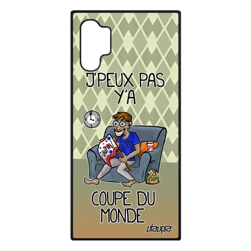 Coque Silicone Pour Note 10+ Plus J'peux Pas Y'a Coupe Du Monde Basketball Motif Sport Football Noir Vert Rugby Texte Samsung Galaxy